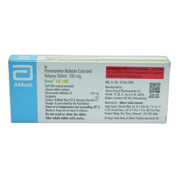uvox cr 100mg tablet 10's